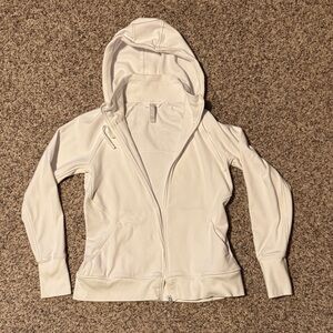Athleta Women's White Zip-Up Hoodie